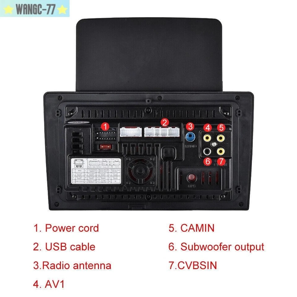 Reproductor de pantalla táctil estéreo radio coche FM doble Din Bluetooth Carplay Foto 4 de 4