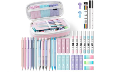 Four Candies 36PCS Aesthetic School Supplies, Mechanical Pencils 0.5Mm, 0.7Mm, 0