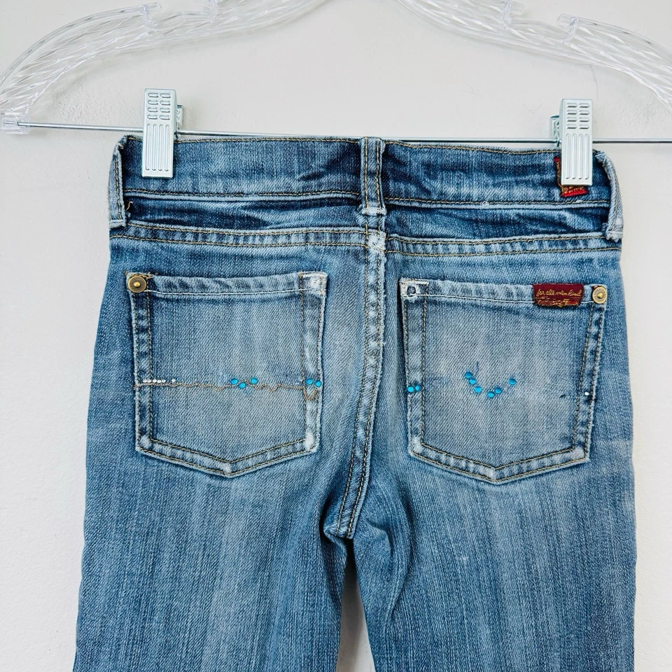 Pantalones de mezclilla azules 7 For All Mankind Bootcut para niñas talla 7 Foto 4 de 4