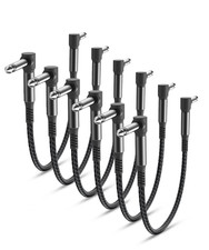 Ruxely Guitar Patch Cables 6-Inch 6-Pack,6.35Mm Effects Pedal Board Cord,Nylon B