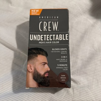 American Crew Undetectable Men's Hair Color Dark Brown Semi Perminant Gray Cover