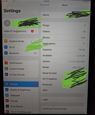 Apple iPad Air 2 A1566 16 GB, Wi-Fi, 9.7" tab Tablet FOR PARTS Air2 Not A Bundle