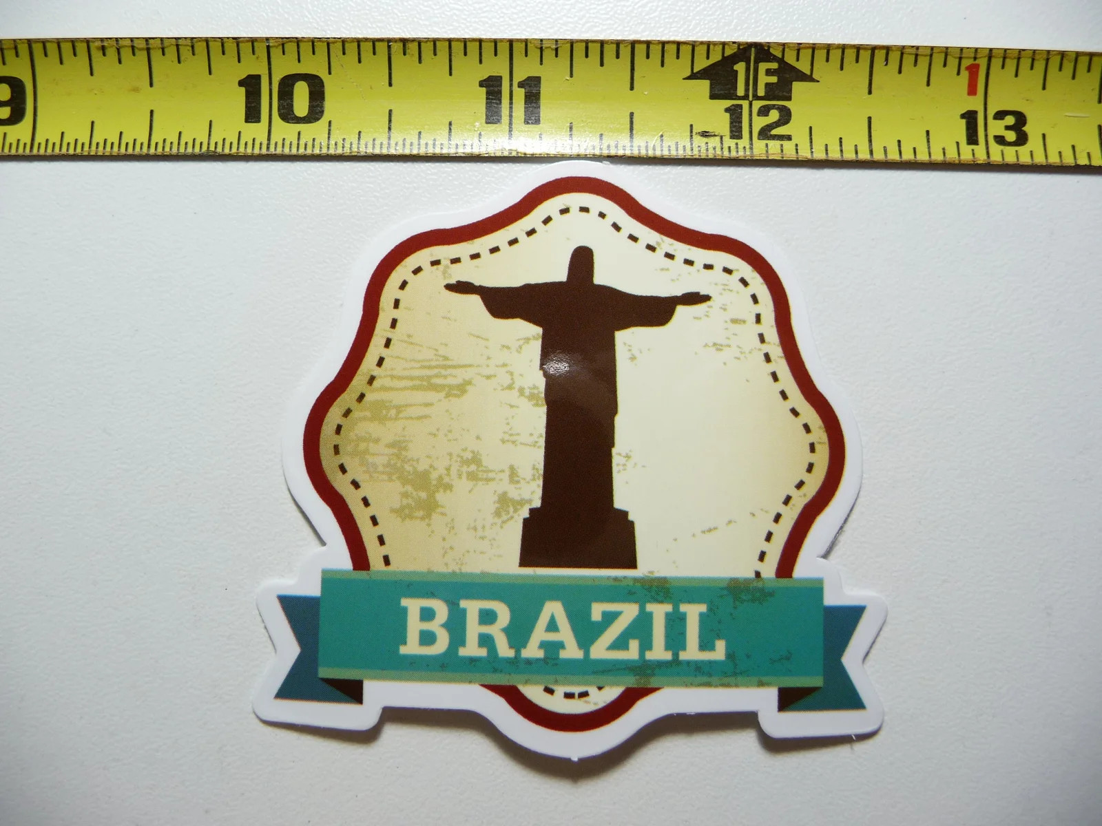 Brazil Logo Christ The Redeemer Small Sticker Decal Travel Vacation On Holiday