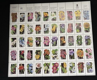 1991 USPS Wildflowers Stamp Sheet 29c Scott 2647 2696 Full Pane 50 MNH