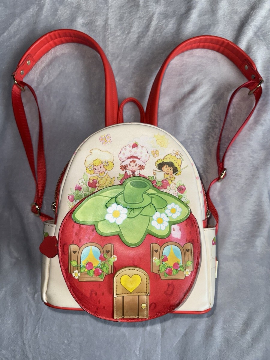 Loungefly Strawberry Shortcake and Friends House Mini Backpack Scented NWT Loungefly Strawberry Shortcake And Friends Caroling Holiday  main image 3