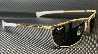 Ray-Ban Olympian I Deluxe Oval Sunglasses - Gold Frame with Green