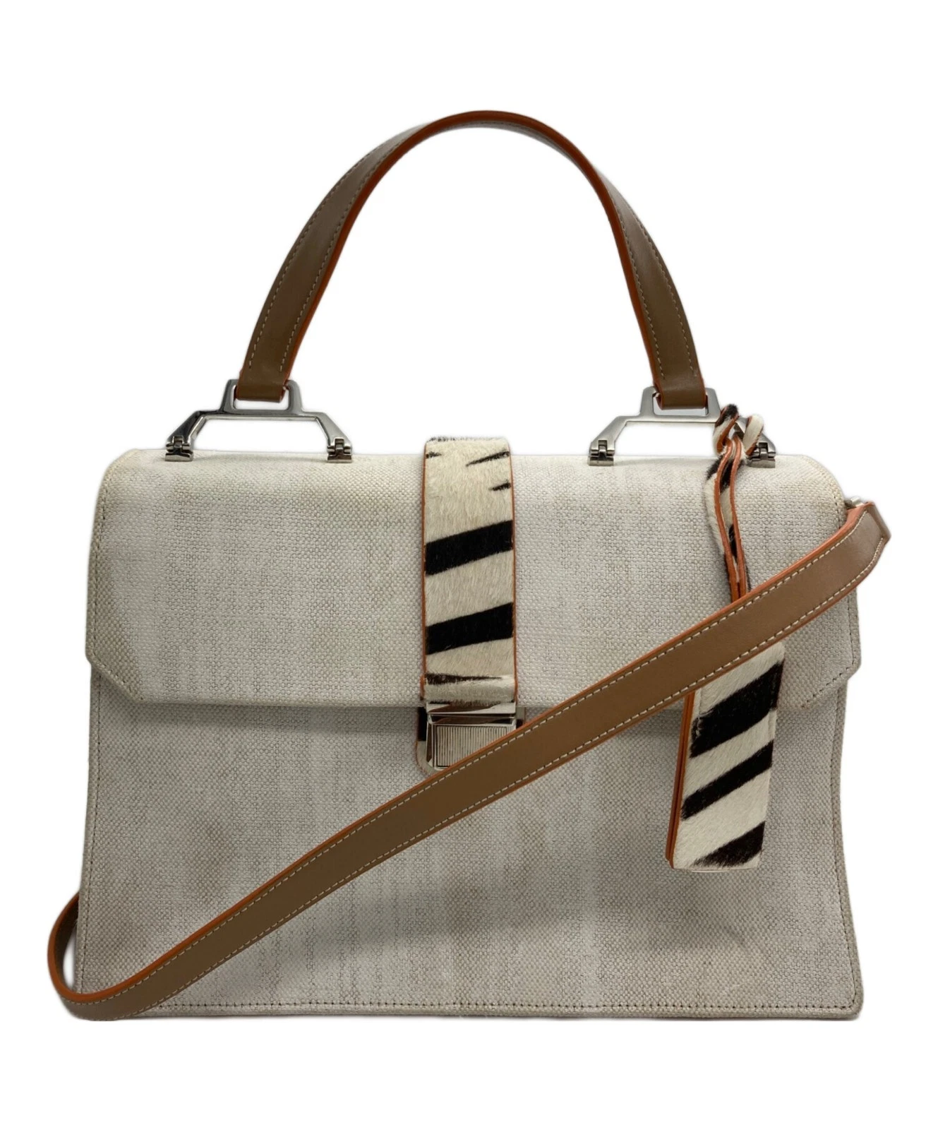 Miu Miu — Miu Miu 2-Way 5BA108 Beige Bag #TFB5182