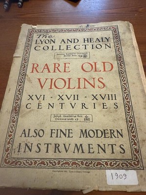 Lyon & Healy Katalog seltener Violinen - 1909