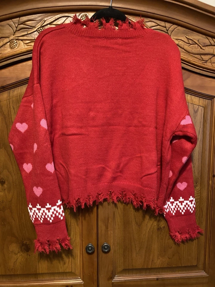 Suéter Feo Navidad Recortado Flamenco Copos de Nieve Mujer Tejido Multicolor L Foto 3 de 4