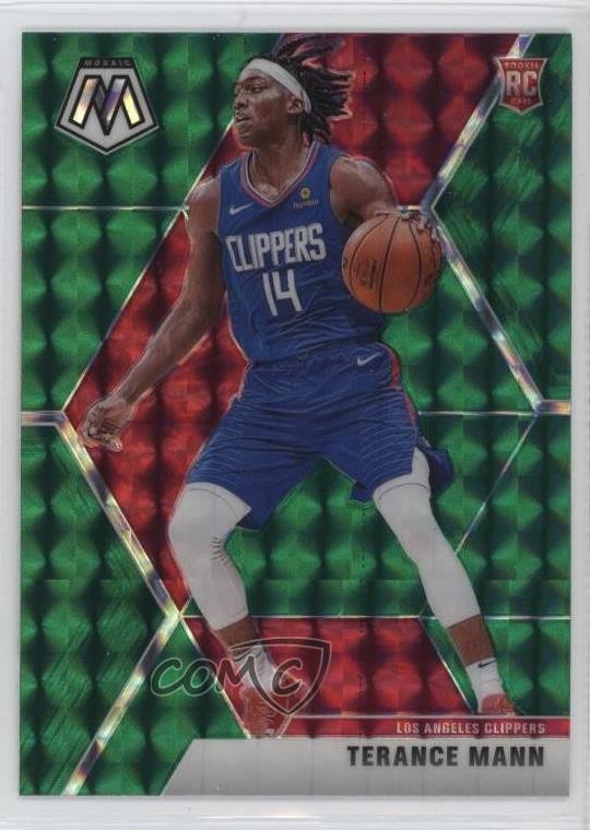 2019-20 Panini Mosaic Rookies Green Prizm Terance Mann #246 3k6