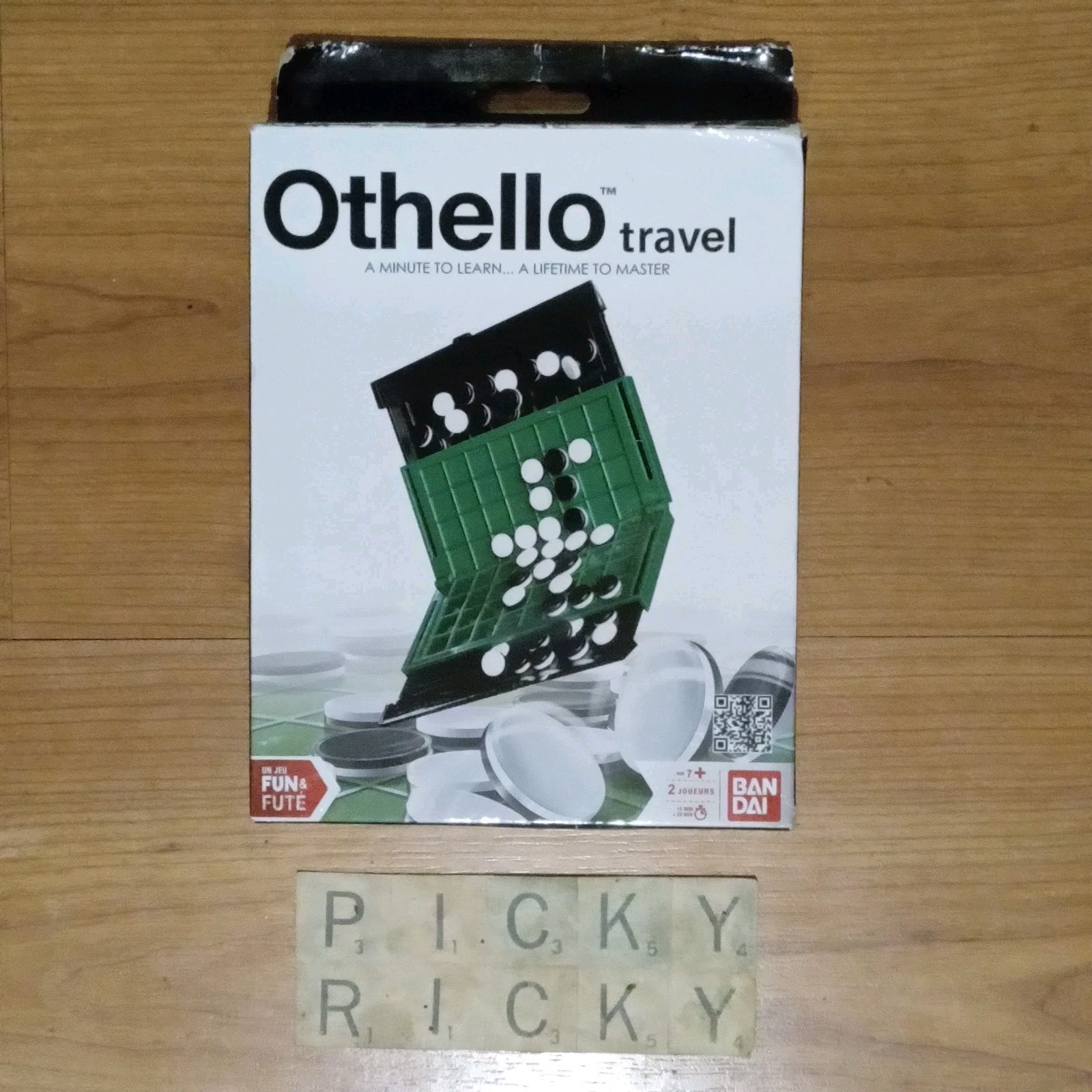 Travel Othello Game Hard Case - Modern by Bandai - 100% Complete Plus Spares
