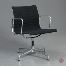 Vitra EA 108 Aluminium chair Hopsak nero lucido sedia da visita sedia da ufficio TOP
