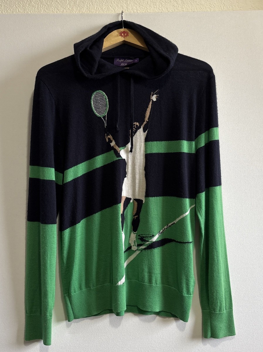 Ralph Lauren Purple Label 2019 Tennis Motif Cashmere Sweater