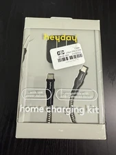 Heyday 6' Home Charging Kit 23W - USB-C, USB Output - USB-C Cable - Braided