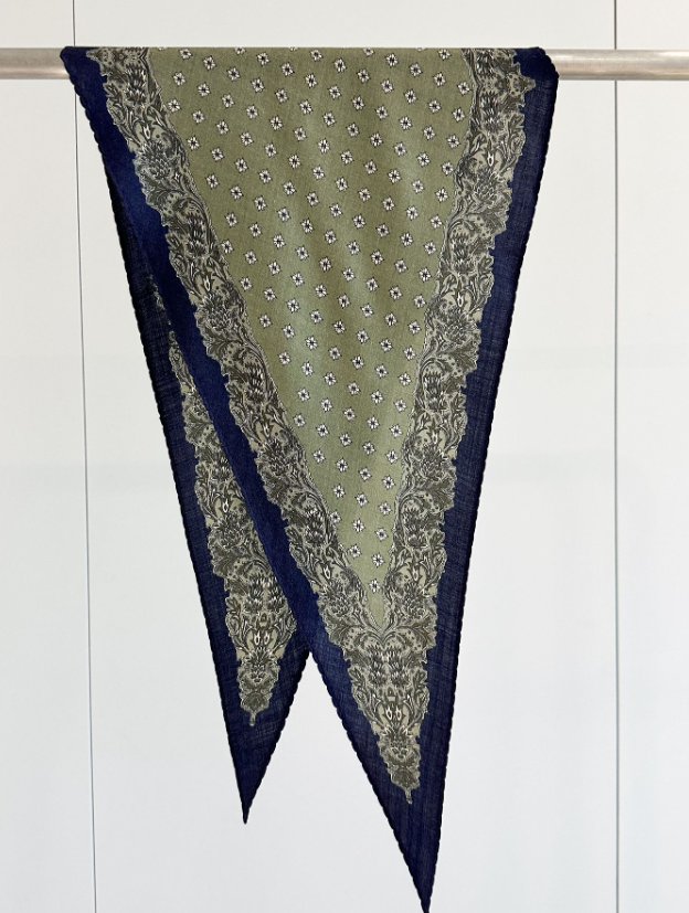 70% Cashmere 30% Silk Neckerchief 140X43cm cashew Print Shawl Bandana Scarf Wrap