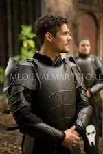 Medieval Full Body Armor Suit Undead Knight Fighting BLACK Armor LARP Suit