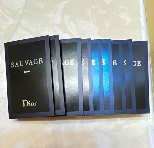 Dior Sauvage Elixir 1ml Spray Sample 9 Vials Cards Men’s Cologne ...