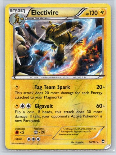 ELECTIVIRE 30/111 R Furious Fists Pokemon Reverse Holo HP