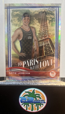 2024 Topps Chrome US Olympic Katie Ledecky To Paris With Love TEAM USA #PL-1