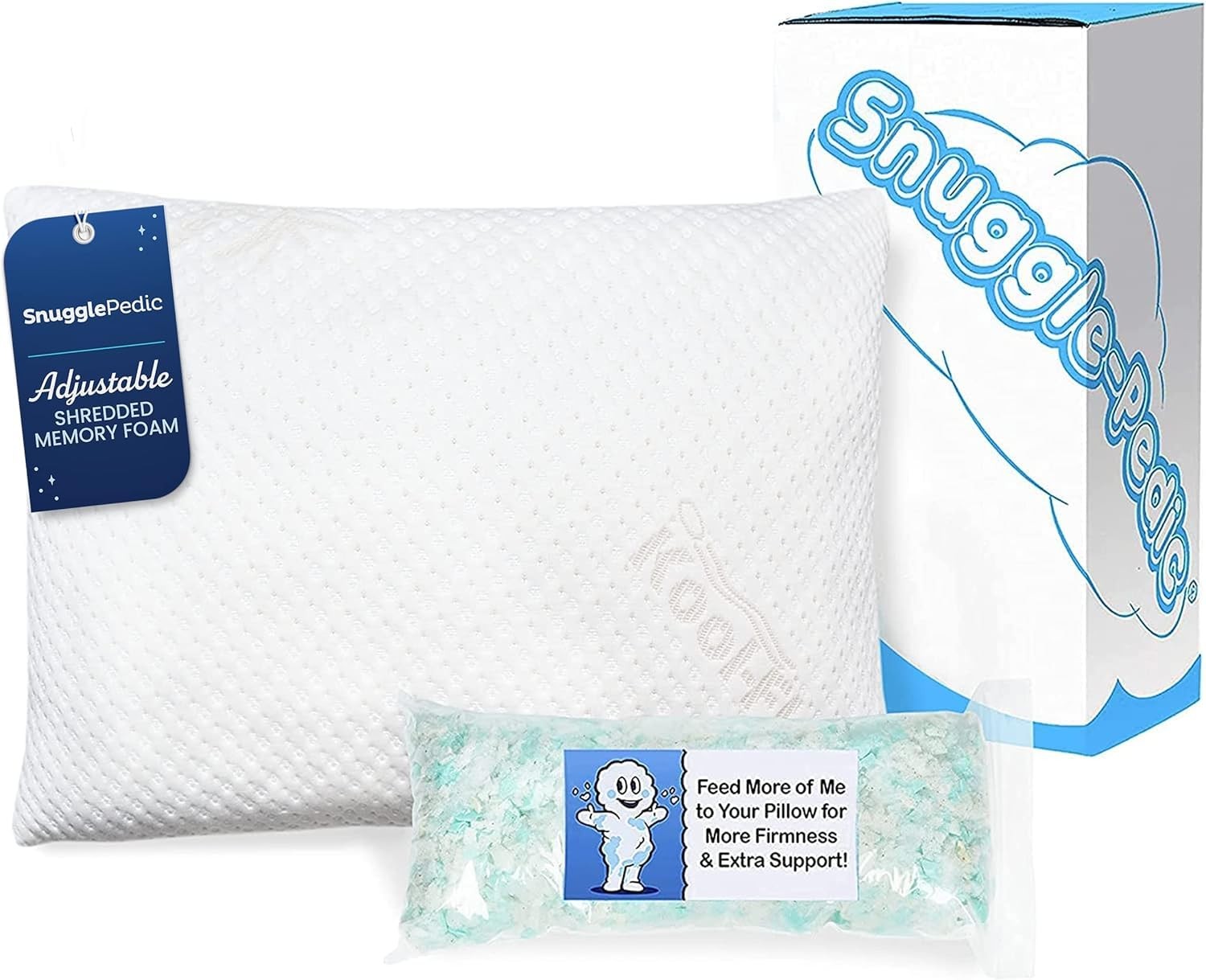 Adjustable Memory Foam Pillows - ﻿GreenGold Certified Pillow w/ Viscose of Ba...