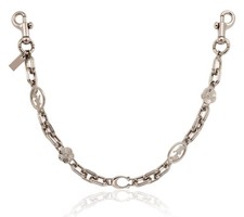 Silver Motif Chain Bag Charm for Handbags and Totes, Purse Charm Chain, Bag E...