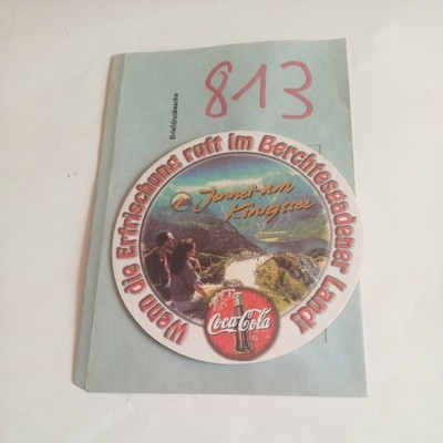 1 Stück Bierdeckel, Coca Cola Jener am Königsee, Berchtesgaden  Sammlung Nr. 813
