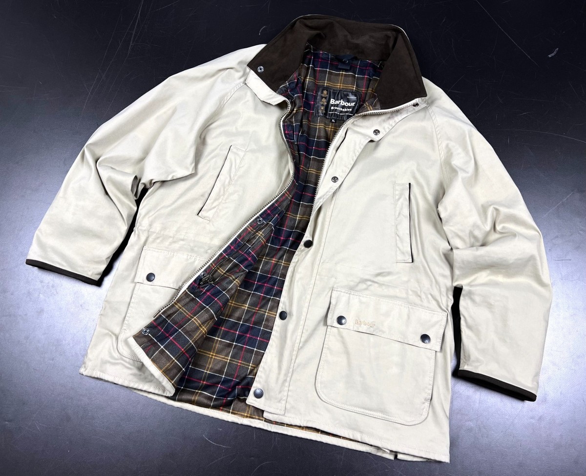 Barbour ホワイト ジャケット 38サイズ Men's BARBOUR FREEDOM ENDURANCE Waterproof Beige Casual Hunting