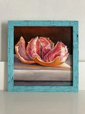 original oil painting,Grapefruit,30x30cm, Wall Art, Art For Kitchen, Still Life