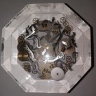MCM Lucite Exploding Watch Parts Frozen In Time Paperweight Octagon Giraudon  — photo 5