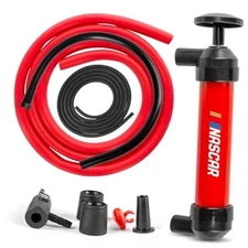  Transfer Pump | Multi-Use Hand Siphon for Gasoline, Oil & Liquids | Leak-Free 