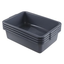 36 Liter Commercial Large Plastic Bus Box, Restaurant Bus Tubs, 4 Packs
