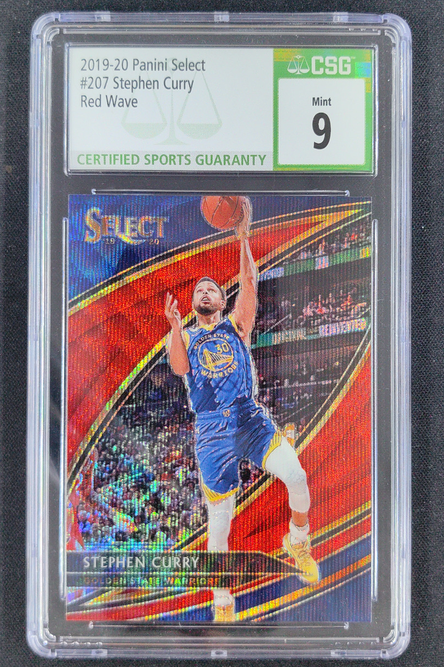 2019-20 Panini Select Stephen Curry Courtside Red Wave #207 Warriors CSG9