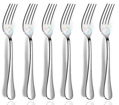 Dinner Forks, Set of 6 Top Food Grade Stainless Steel Silverware Forks,8 Inches