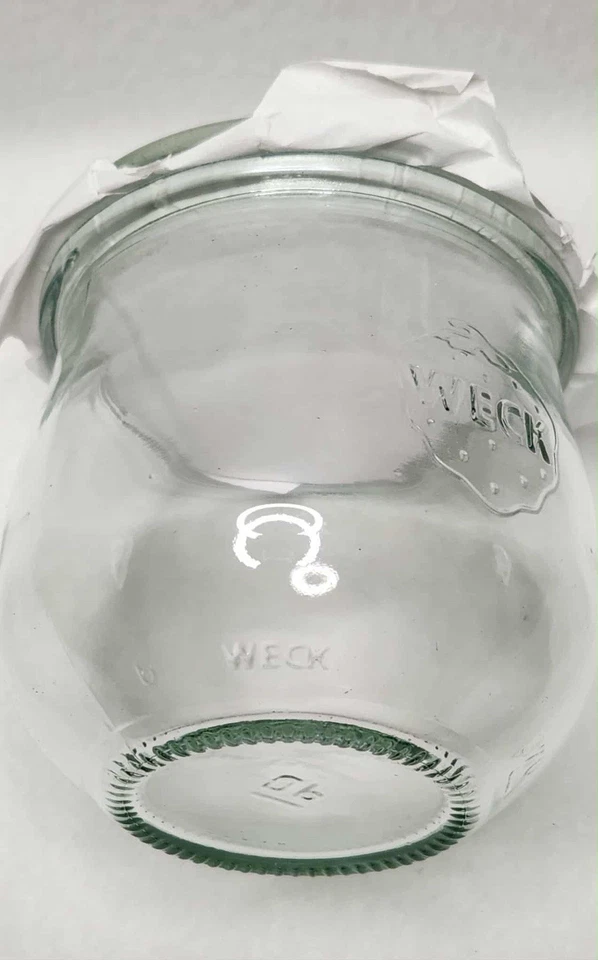 批量 6 件 Weck Rundrand-Glas 60 小玻璃罐头罐 + 盖草莓 — 第 4/4 张图片