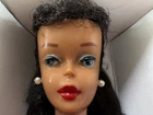 Vintage 1961 Barbie #5 Ponytail Doll Brunette Greasy Face w SS/repro box/shoes