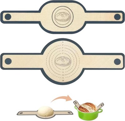 2 Stück Silikon Brotschlinge für Dutch Oven, Silikon Backmatte mit langen Griffen,