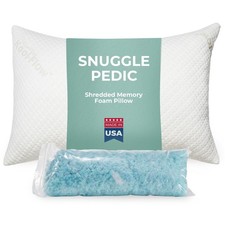 Almohada de enfriamiento de gel ajustable espuma viscoelástica triturada estándar acurrucarse lado pedic