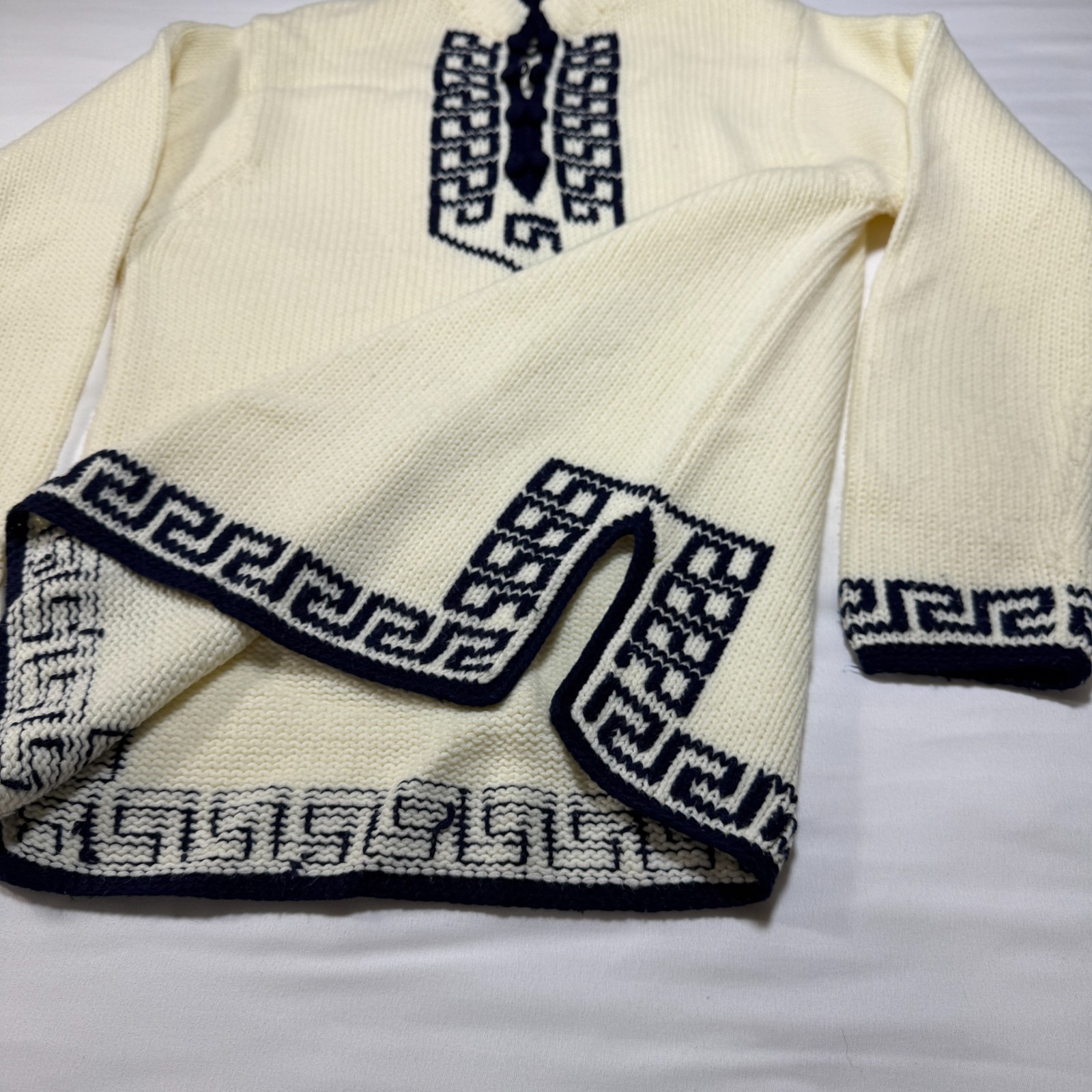 Vintage Carol Brent Montgomery Ward Sweater 60’s/70’s High Collar Grandma Sz M