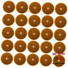 Class A 3-3/16" Round Reflector with Center Mounting Hole - 2 Pack 25 Amber