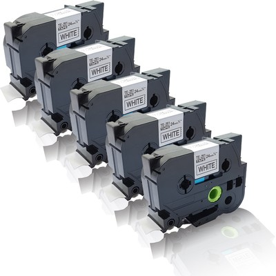 5x Extra kompatible Schriftbänder für Brother P Touch-2430-PC TZE251 Be Color Pr