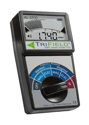 EMF Meter TF2, Handheld Detector for Magnetic/Electric/Radio Fields, Made in USA