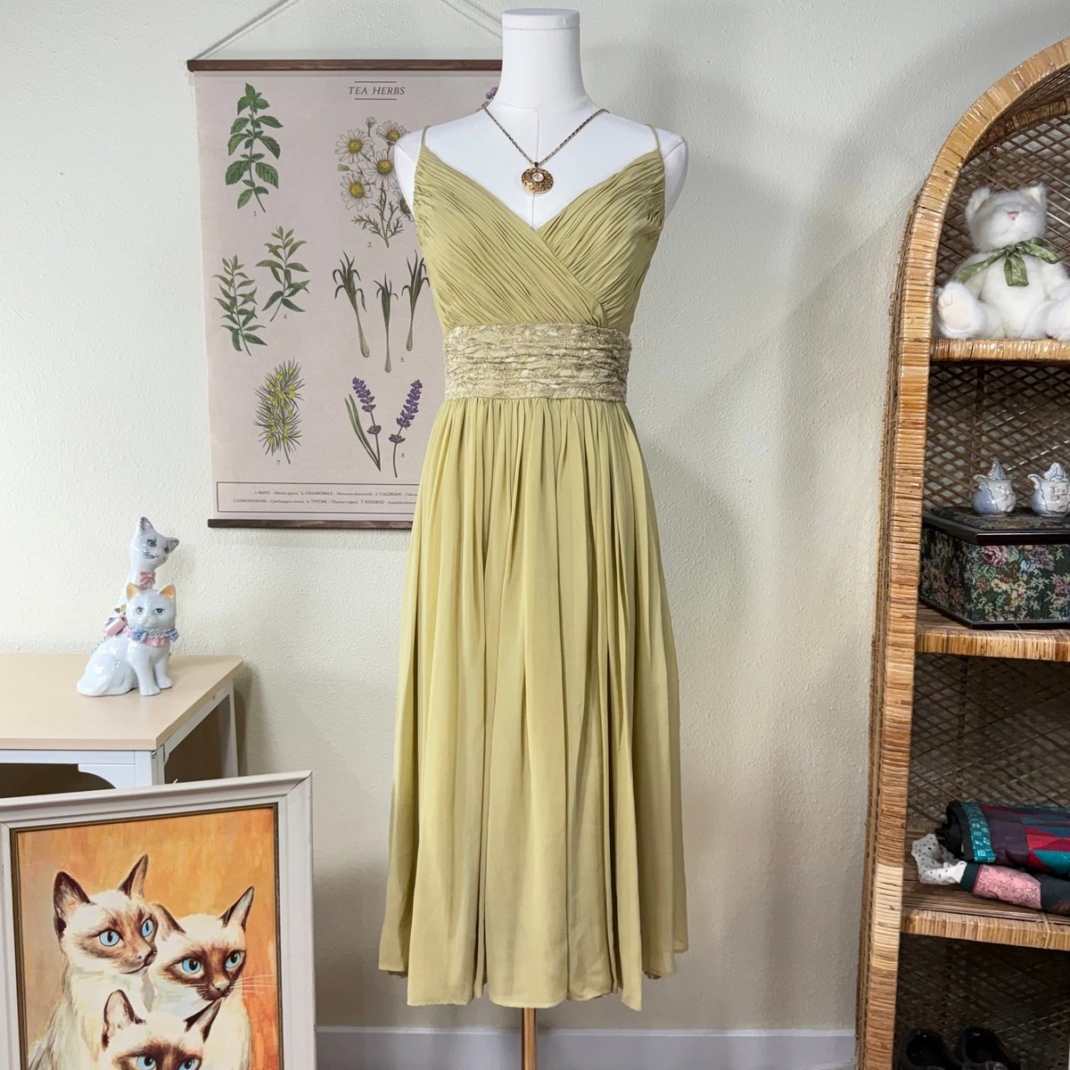 carmen marc valvo gold idol dress Silk Dresses for Women for sale Category_New Homecoming Dresses