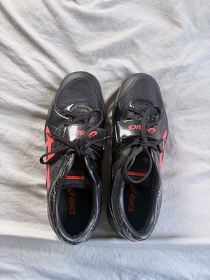 ASICS Throw Pro Black Red G605Y G609Y US women s 10 Athletic Footwear