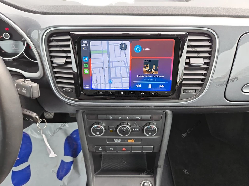 64G Android Auto CarPlay Car Stereo GPS WiFi Sat Nav 9" For VW Beetle 2011-2015 - Image 2 of 4