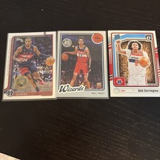Washington Wizards NBA Card Lot - Alex Sarr, Will Riley, And Bub Carrington RC