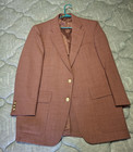 Handmade Men’s Brown Solid Tuxedo Blazer Jacket L Regular 2-Button Notch Lapel — photo 1