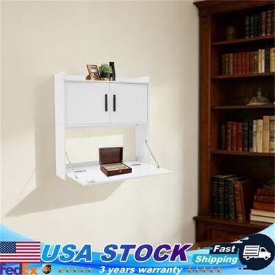 Wall Mounted Desk Cabinet Multifunctional Fold Down Laptop Table Folding Table