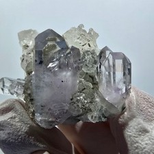 Phantom Amethyst with Hematite, Calcite on Matrix Streep Mine Goboboseb, Namibia