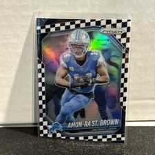 2025 Panini Prizm Amon-Ra St. Brown Black And White Checkerboard