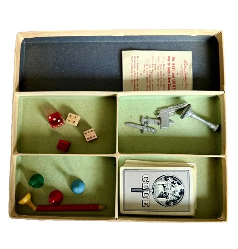 Vintage CLUE Board Game Original Parker Brothers - No Board Missing Pieces